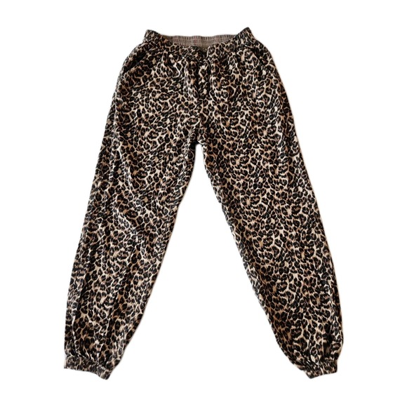 aerie Pants - Aerie Leopard Animal Print Pajama Joggers Comfy Cotton Blend Pants S